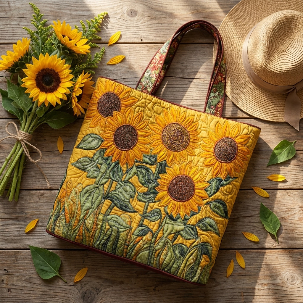 Classic Quilted Bag - Sunflowers