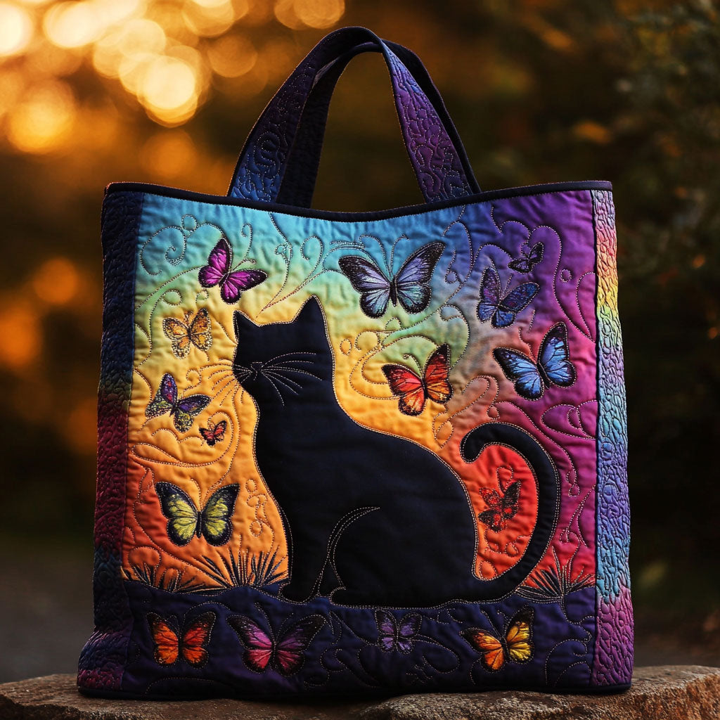 Poemheart Cat Quilted Tote Bag