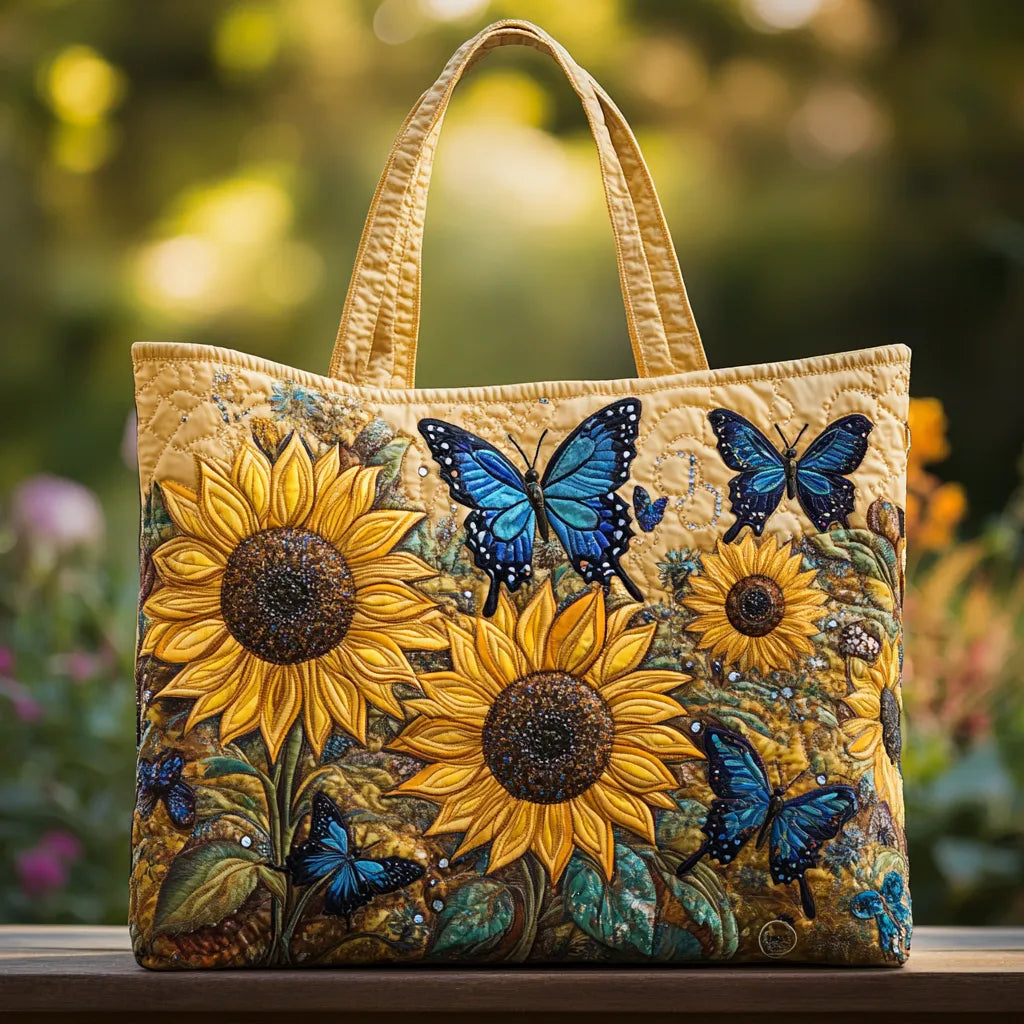 Artisan Bag - Sunflowers and Blue Butterflies