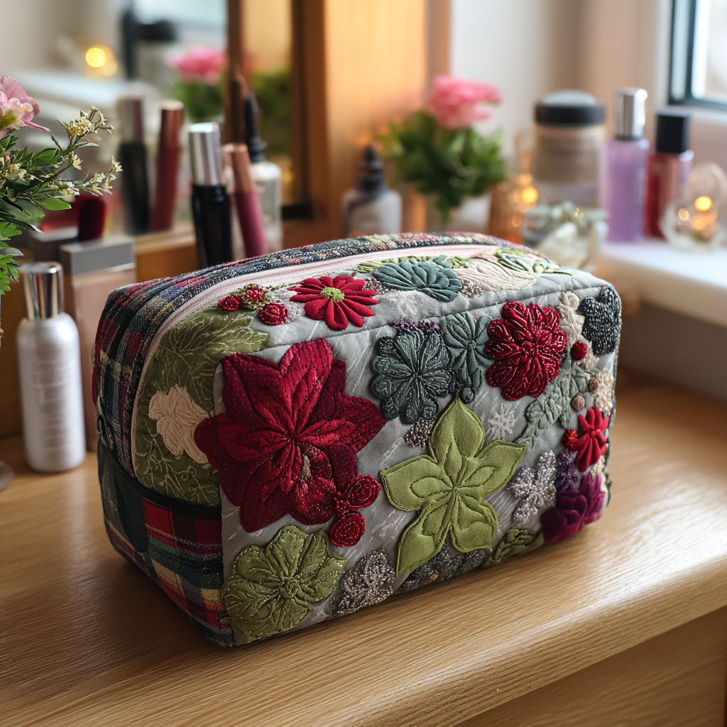 Garden Song Quilted Makeup Bag