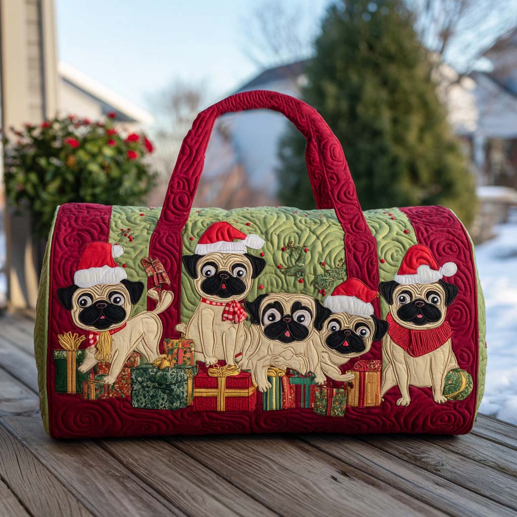 Puglet Noel Quilted Duffle Bag