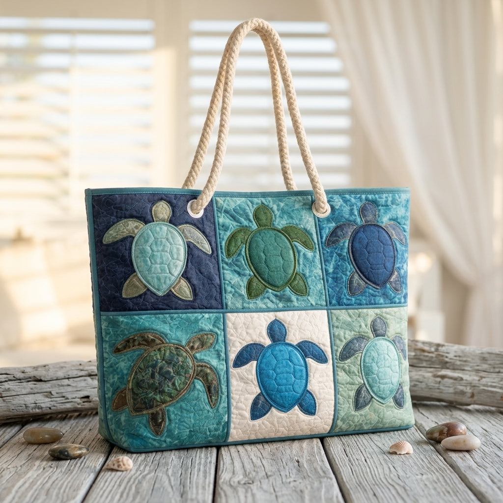 Beach Bag - Blue Turtle