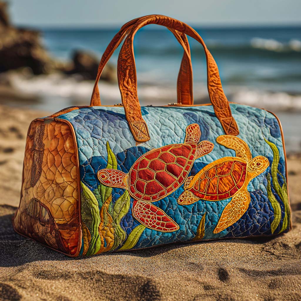 Sunset Journey Quilted Duffle Bag
