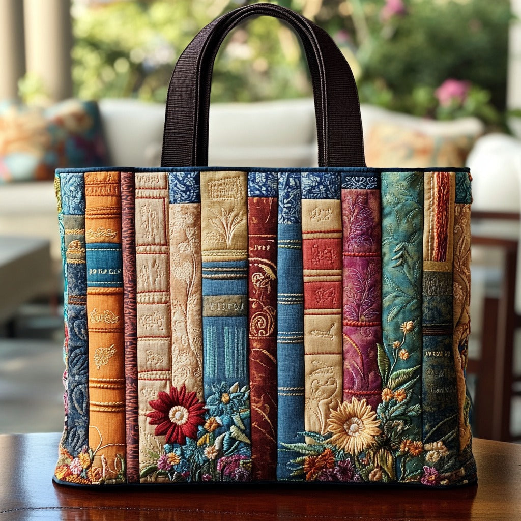 Blooming Stories Quilted Tote Bag