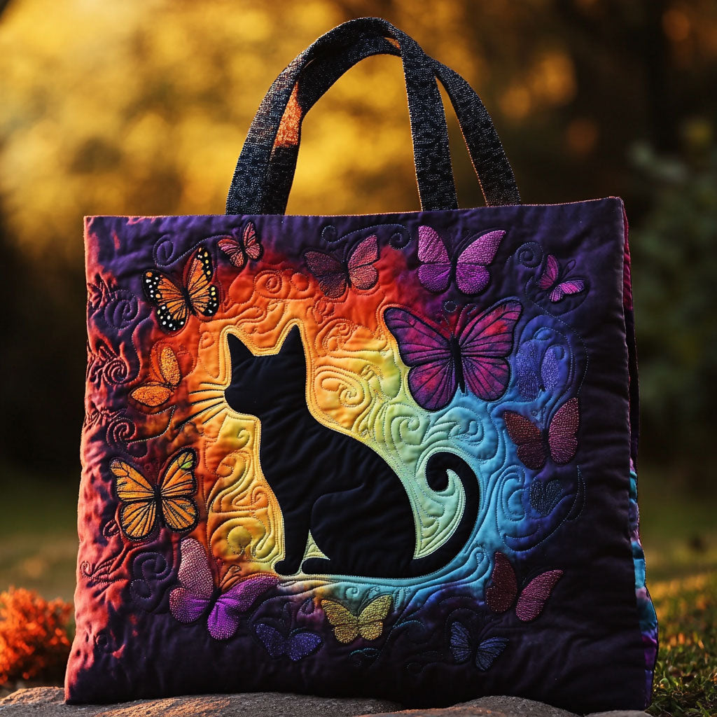 Butterwish Cat Quilted Tote Bag