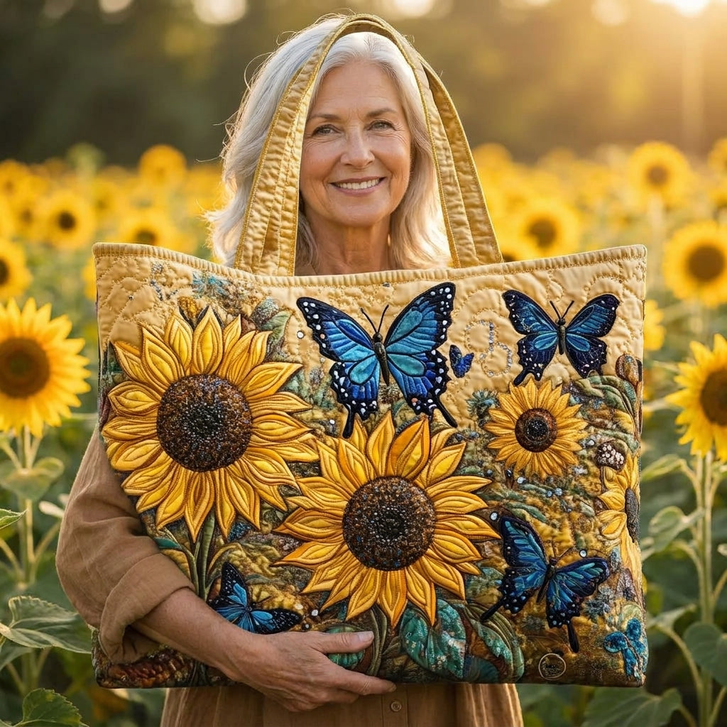 Artisan Bag - Sunflowers and Blue Butterflies