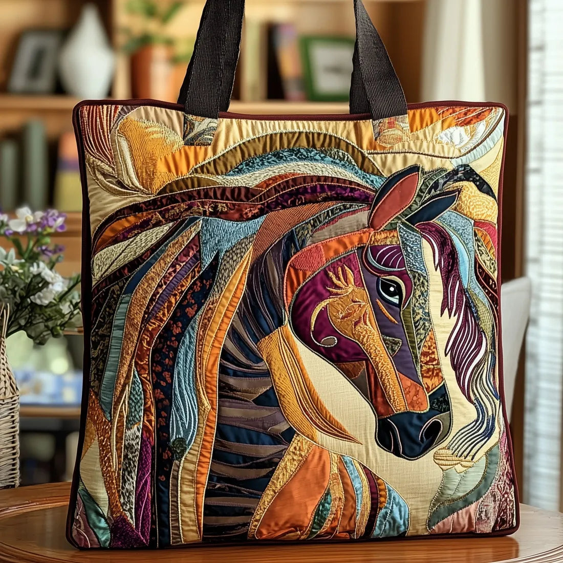 Artisanal Bag - Multicolored Mosaic Horse