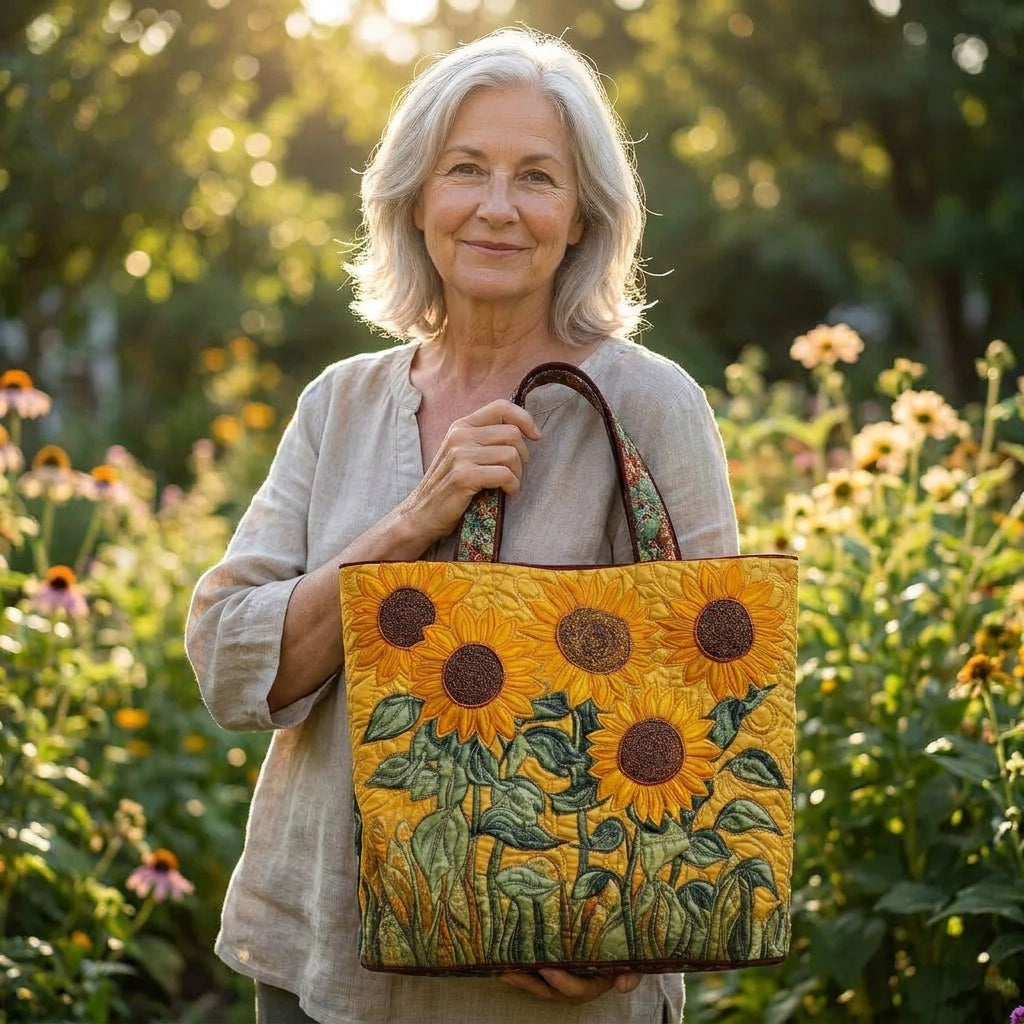 Classic Quilted Bag - Sunflowers