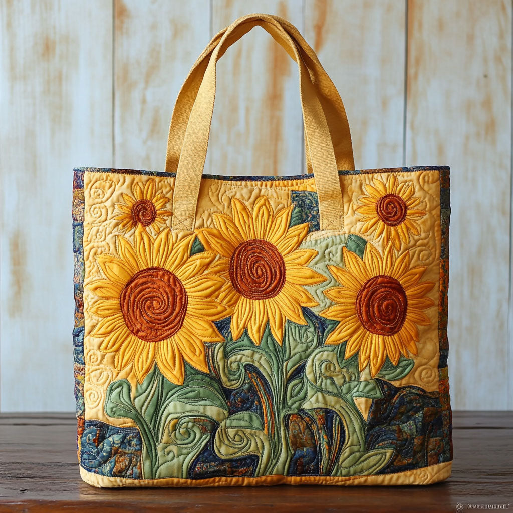 Sunny Field Quilted Tote Bag