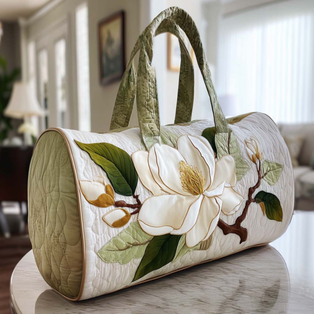 Blooming Grace Quilted Duffle Bag