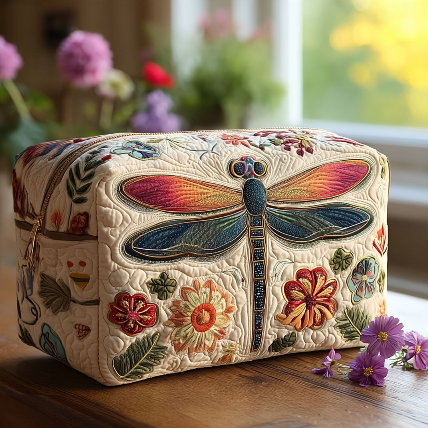 Breeze Catcher Quilted Makeup Bag