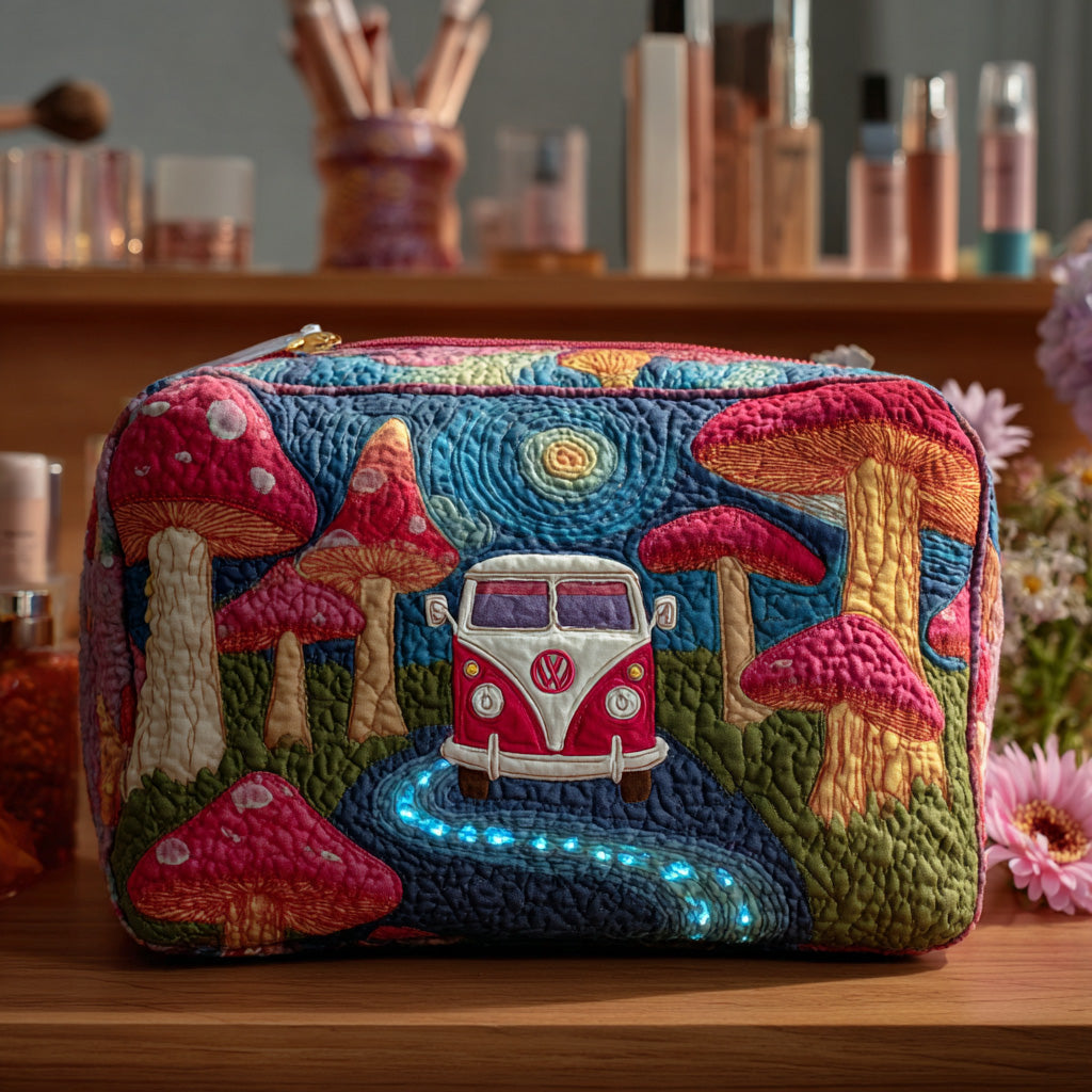 Cosmic Hippie Dream Quilted Makeup Bag
