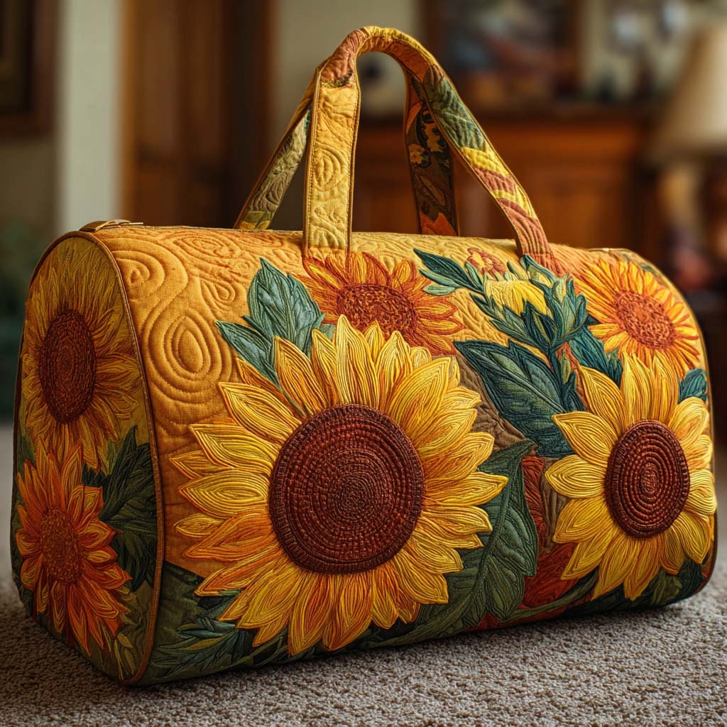 Happy Bloom Quilted Duffle Bag