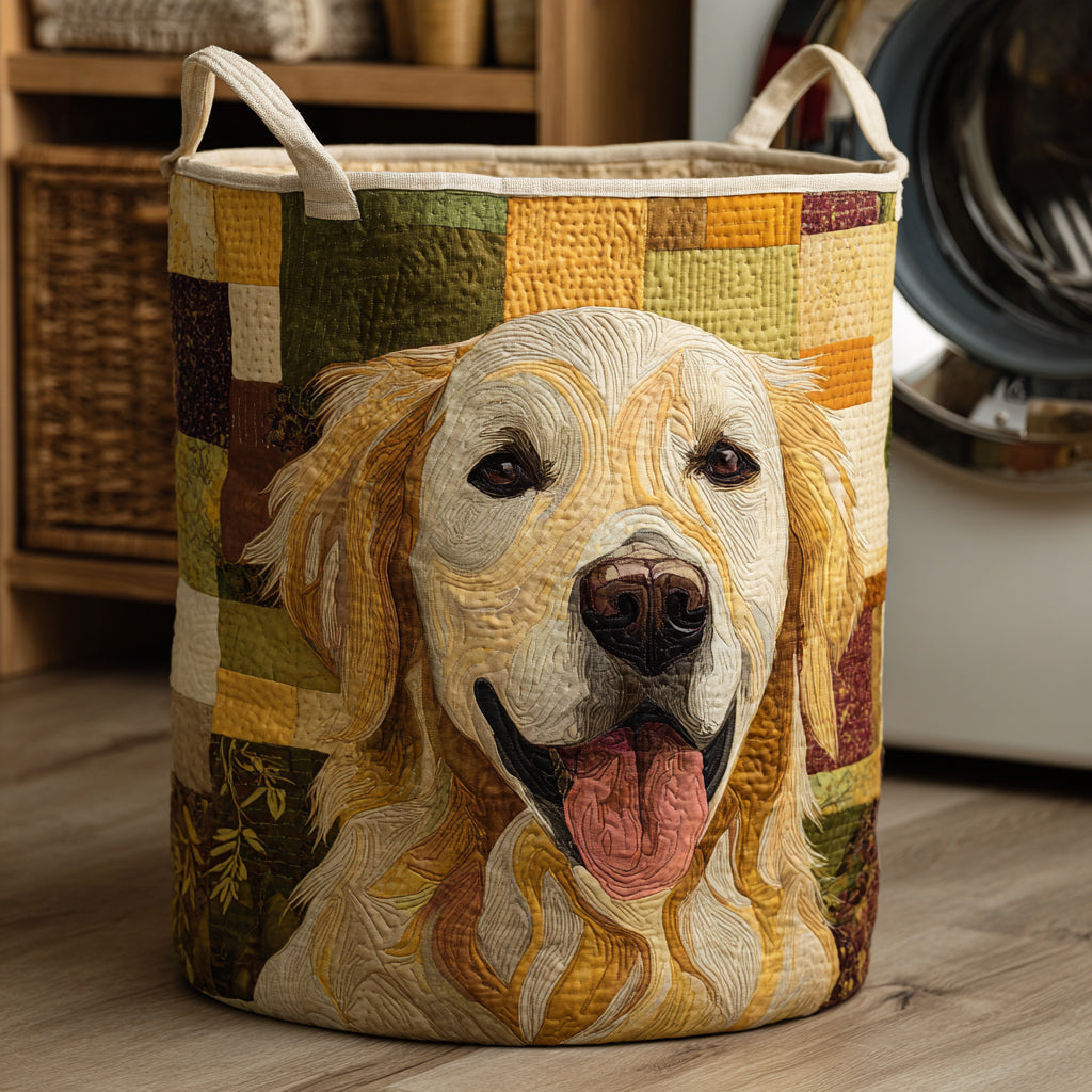 Goldie | Happy Golden Retriever Laundry Basket