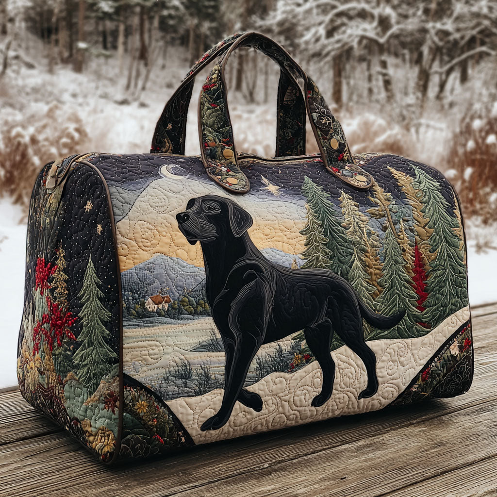 Midnight Snow Quilted Duffle Bag