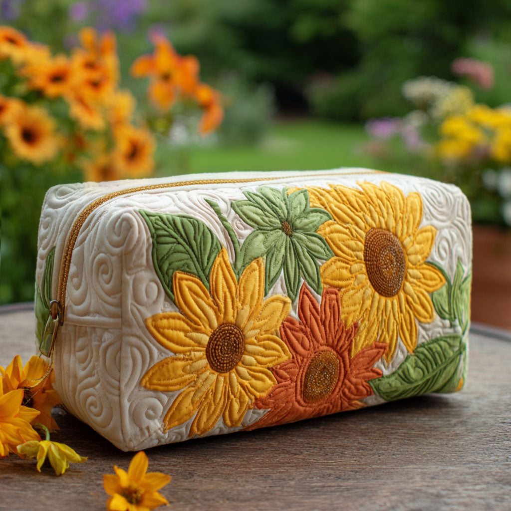 Petal Dreams Quilted Makeup Bag