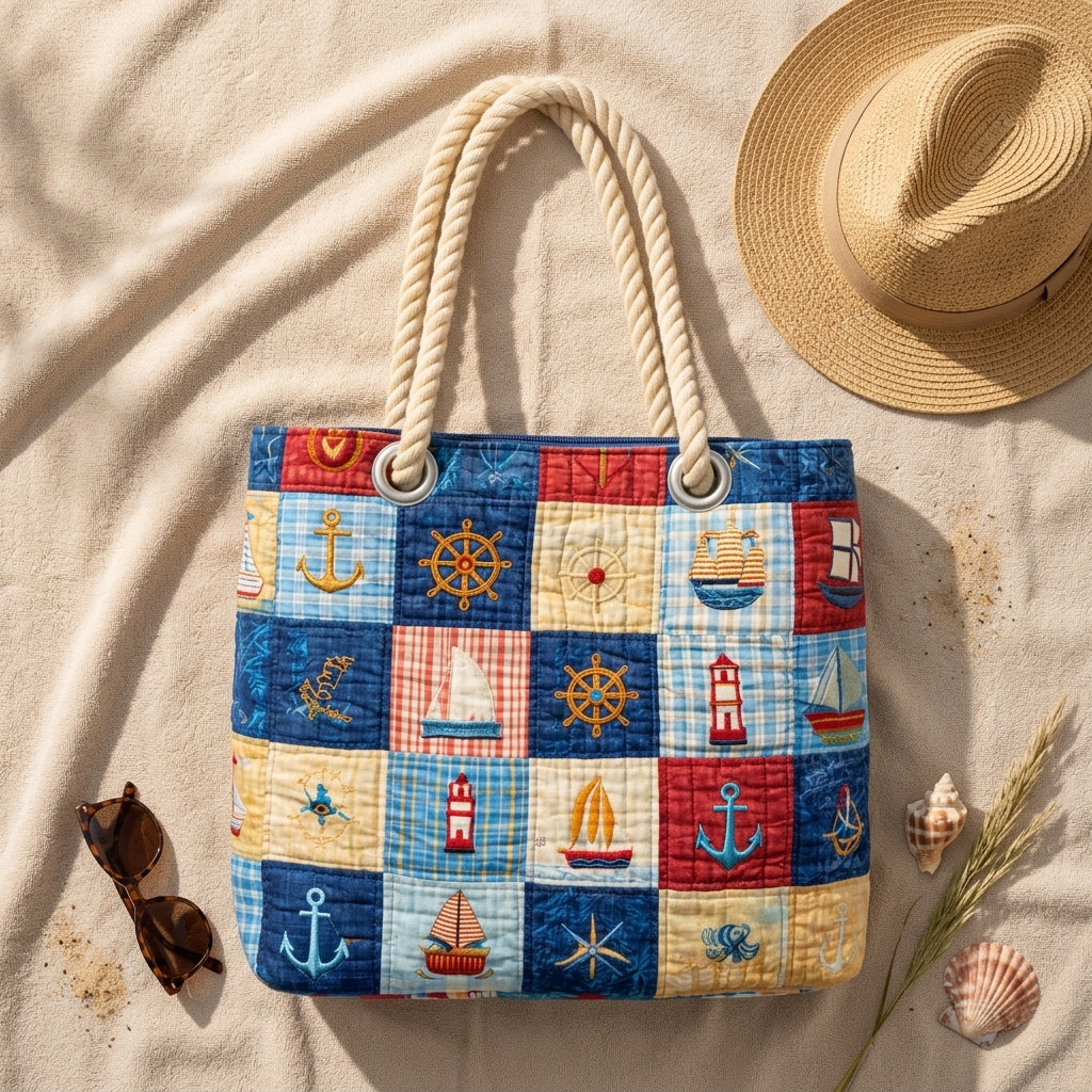 Beach Bag - Marine Patchwork