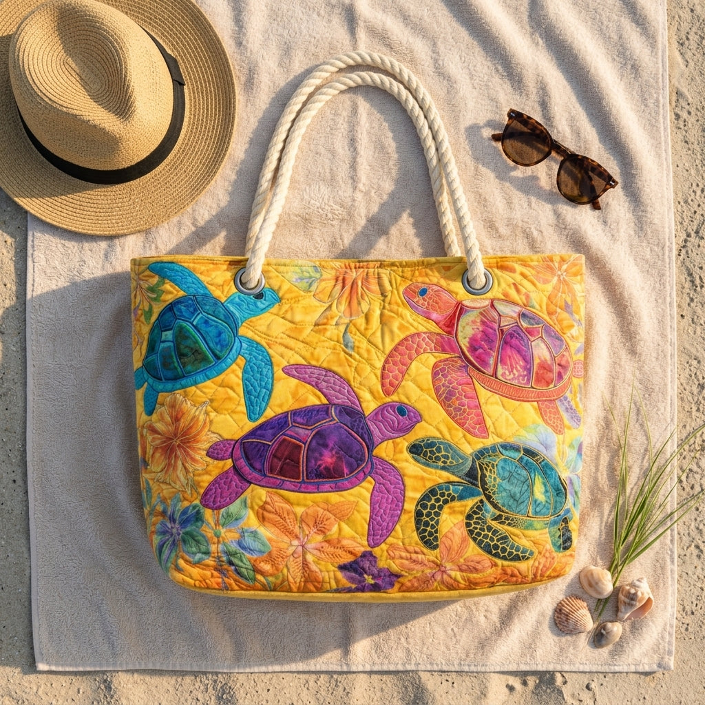 Beach Bag - Coral Turtle Dream