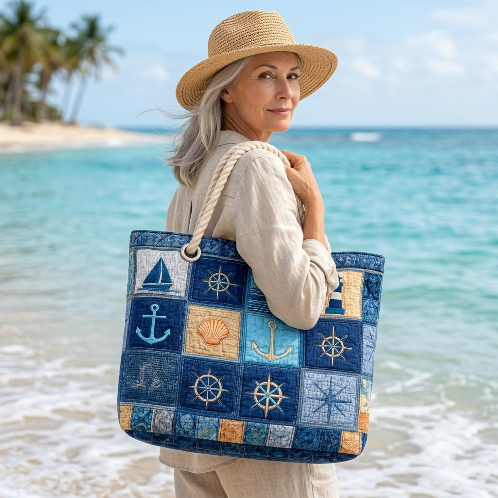 Beach Bag - Nautical Blue