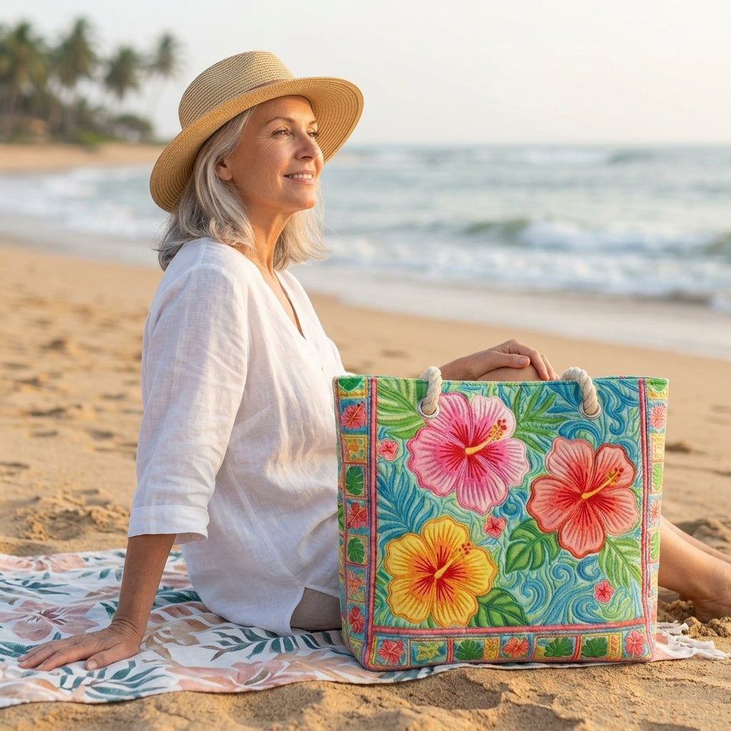 Beach Bag - Tropical Flower