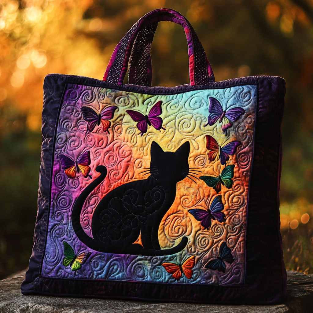 Calmheart Cat Quilted Tote Bag