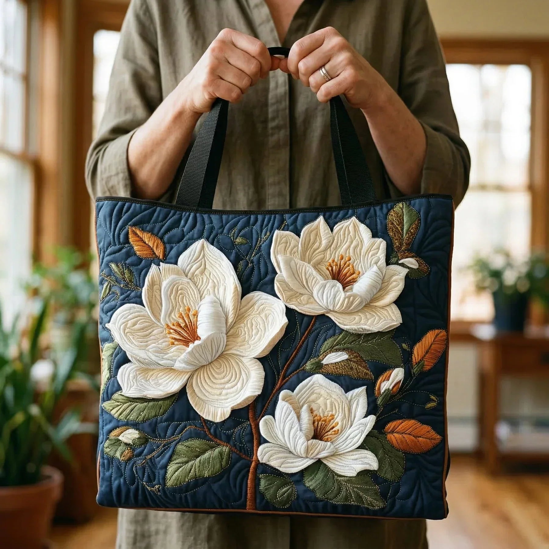 Artisan Quilted Bag - Delicate Magnolia